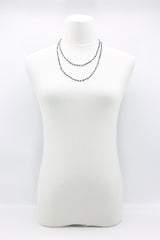 Mini Crystals on Hand-crocheted Cord Necklaces - Single strand - Jianhui London