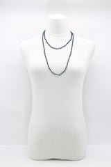 Mini Crystals on Hand-crocheted Cord Necklaces - Single strand - Jianhui London