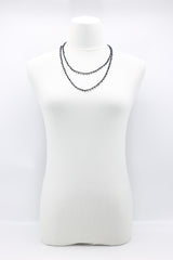 Mini Crystals on Hand-crocheted Cord Necklaces - Single strand - Jianhui London