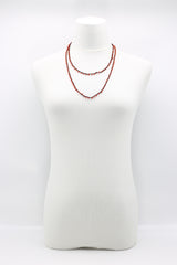 Mini Crystals on Hand-crocheted Cord Necklaces - Single strand - Jianhui London