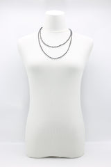 Mini Crystals on Hand-crocheted Cord Necklaces - Single strand - Jianhui London