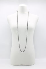 Mini Crystals on Hand-crocheted Cord Necklaces - Single strand - Jianhui London
