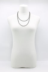 Mini Crystals on Hand-crocheted Cord Necklaces - Single strand - Jianhui London