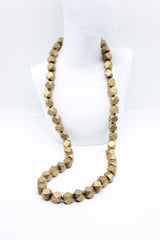 Polyhedral Beads knotted with rubber Necklaces - Jianhui London