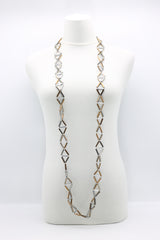 Crystal Tube Triangular Lariat Necklaces - Jianhui London