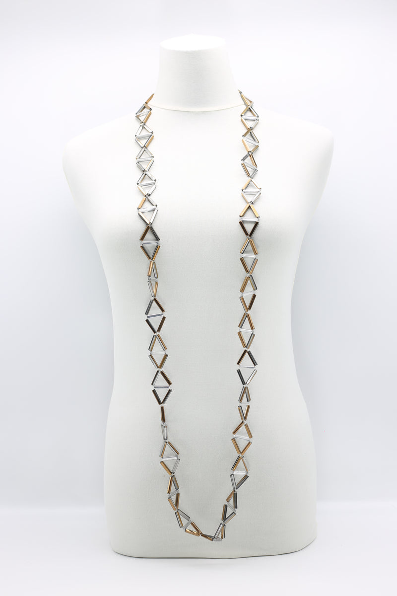 Crystal Tube Triangular Lariat Necklaces - Jianhui London