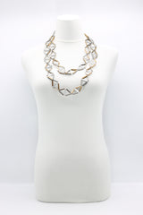 Crystal Tube Triangular Lariat Necklaces - Jianhui London