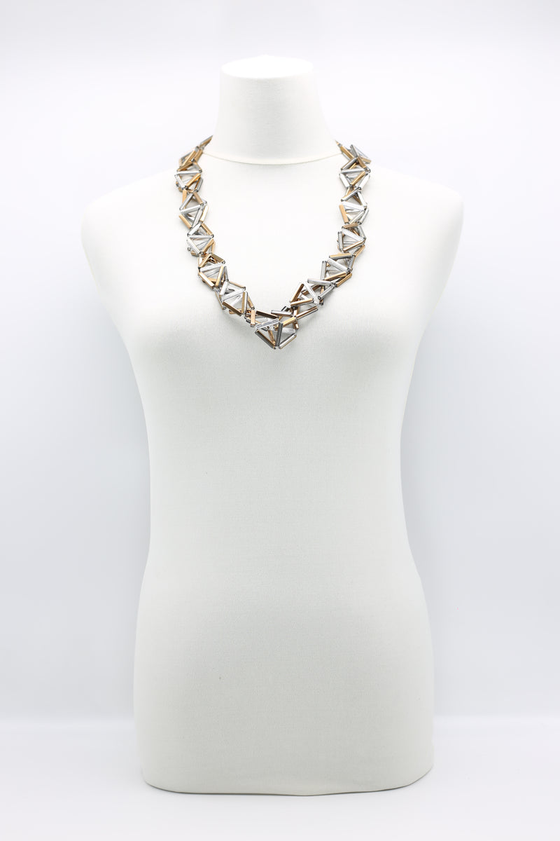 Crystal Tube Triangular Lariat Necklaces - Jianhui London