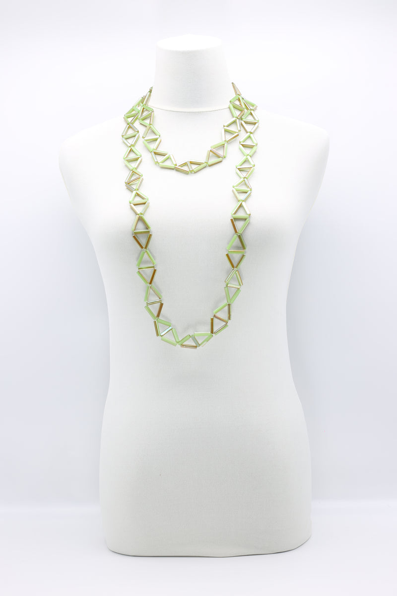 Crystal Tube Triangular Lariat Necklaces - Jianhui London
