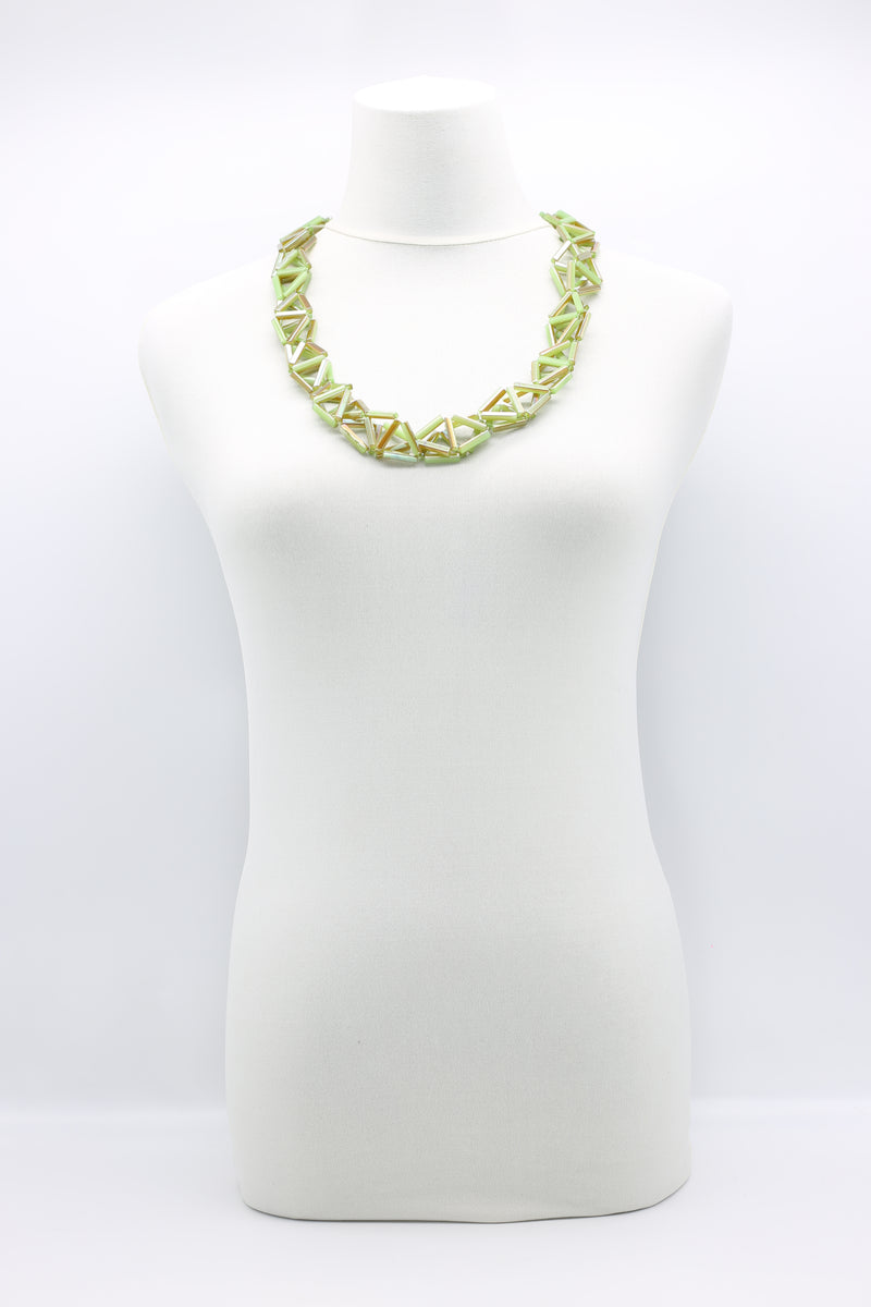 Crystal Tube Triangular Lariat Necklaces - Jianhui London