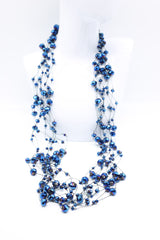 Crystal Faceted Beads on Fishing Wire Necklaces - Jianhui London