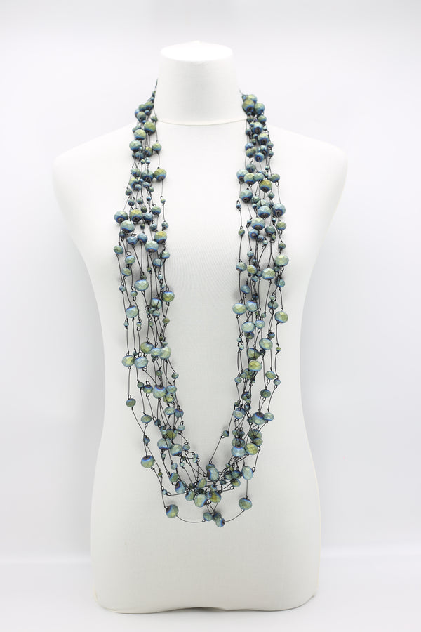 Crystal Faceted Beads on Fishing Wire Necklaces - Jianhui London