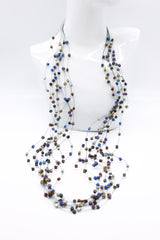 10-Strand Wooden Beads with Crimps Necklaces - Jianhui London