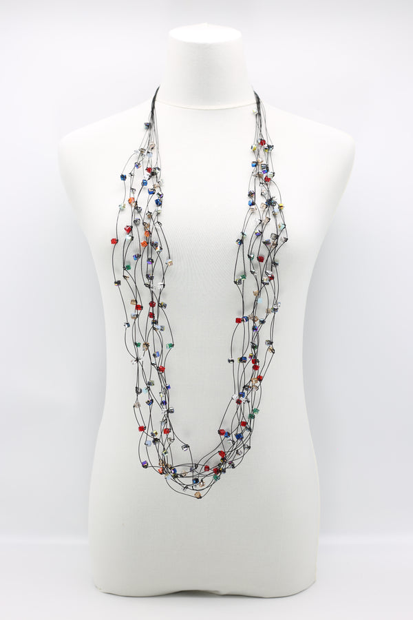 10-stand Crystal Knotted Necklaces - Jianhui London