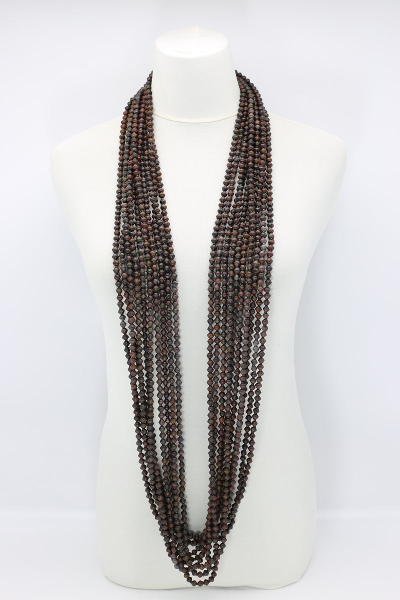 10-strand UFO beads necklace－ Hand Painted - Jianhui London