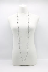 Single strand Black fishing wire Crystal Necklaces - Jianhui London