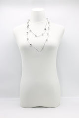 Single strand Black fishing wire Crystal Necklaces - Jianhui London