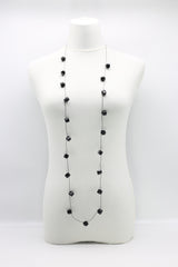Single strand Black fishing wire Crystal Necklaces - Jianhui London