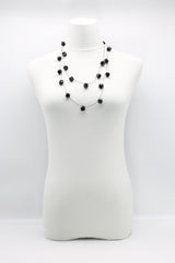 Single strand Black fishing wire Crystal Necklaces - Jianhui London