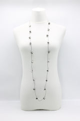 Single strand Black fishing wire Crystal Necklaces - Jianhui London
