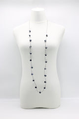 Single strand Black fishing wire Crystal Necklaces - Jianhui London
