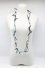 Seaside Stripe Paper Straw Chain Necklaces - Jianhui London