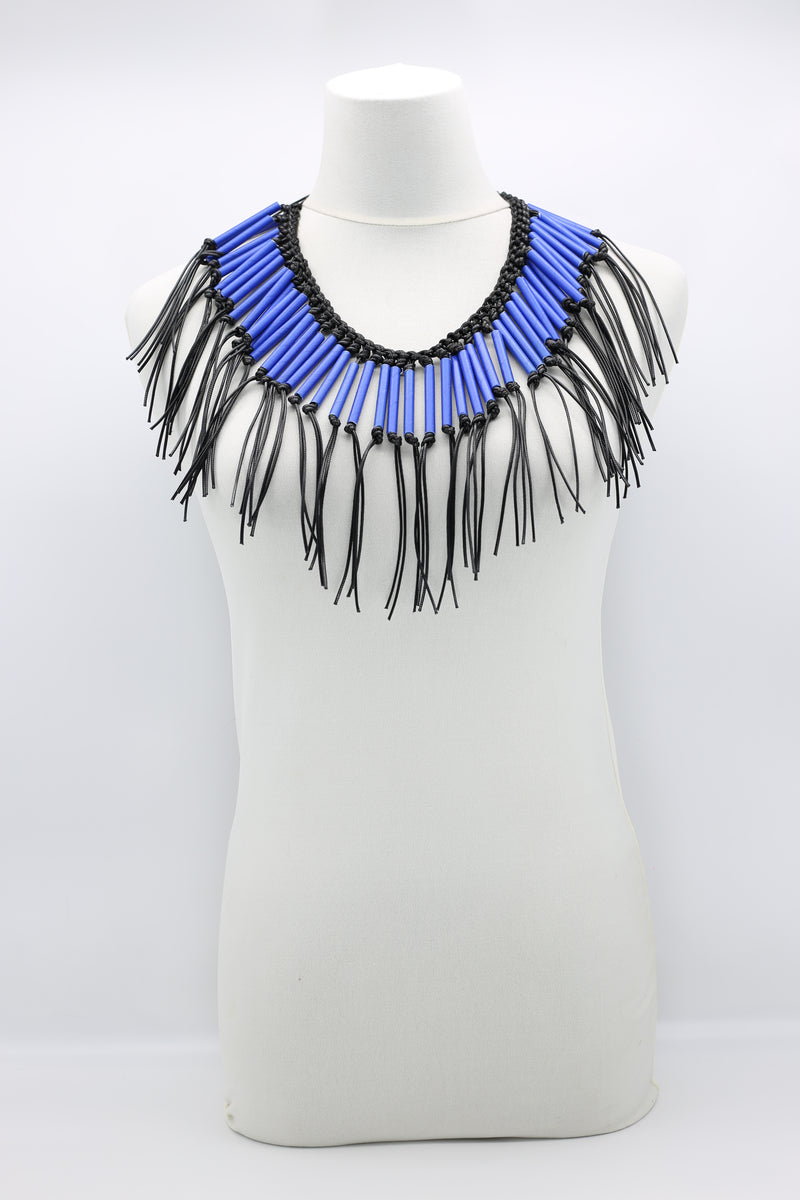 Paper Straw Tribal Fringe Short Necklaces - Jianhui London