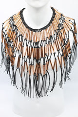 Paper Straw Tribal Fringe Short Necklaces -3 row - Jianhui London