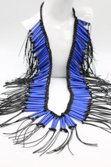 Paper Straw Tribal fringe Long Necklaces - Jianhui London
