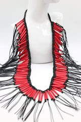 Paper Straw Tribal fringe Long Necklaces - Jianhui London