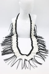 Paper Straw Tribal fringe Long Necklaces - Jianhui London