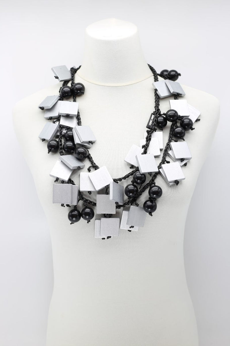 Squares & Beads Necklace - Jianhui London