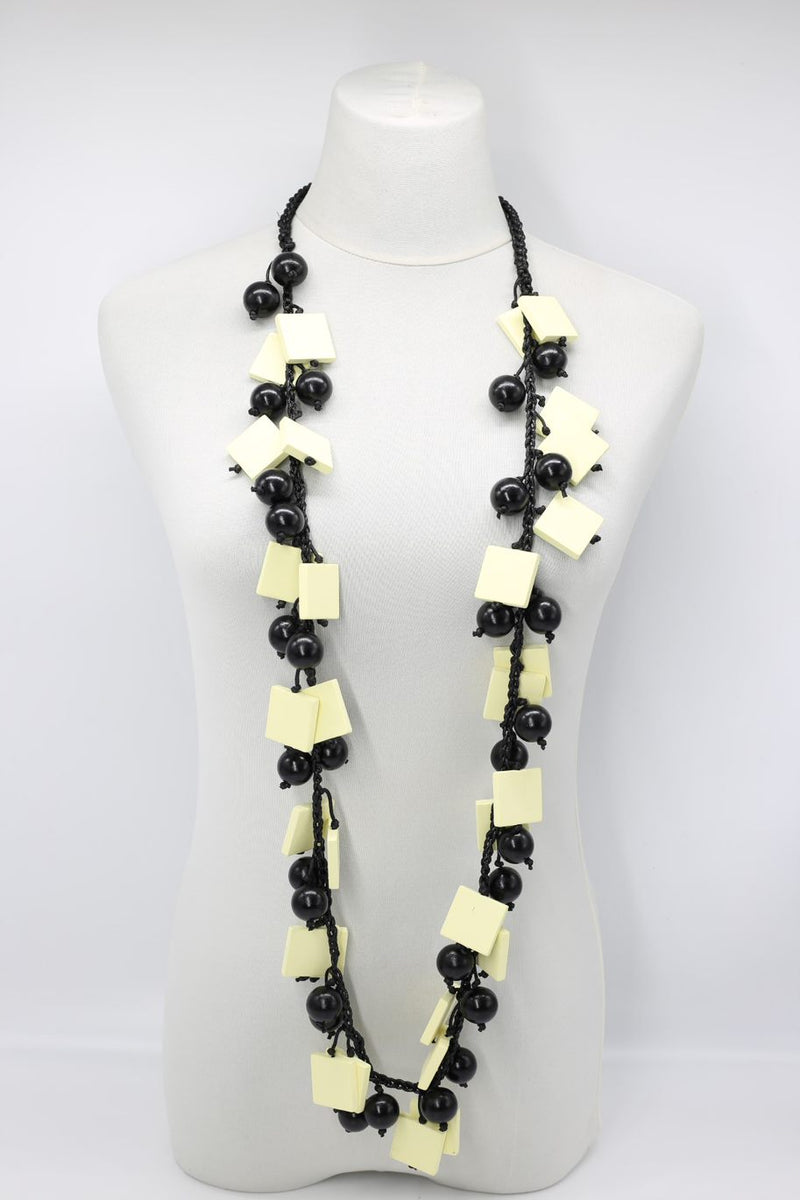 Squares & Beads Necklace - Jianhui London