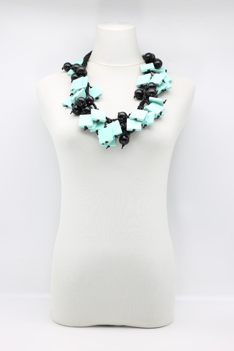 Squares & Beads Necklace - Jianhui London