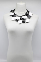 Wooden Squares on Cotton Cord Necklaces - Duo - Short - Jianhui London