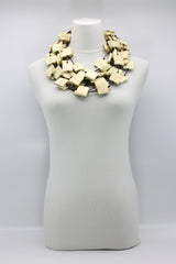 5 Strand 3x3 Squares Necklace - Hand painted - Jianhui London