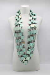 5 Strand 3x3 Squares Necklace - Hand painted - Jianhui London
