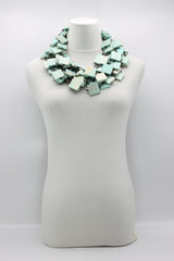 5 Strand 3x3 Squares Necklace - Hand painted - Jianhui London
