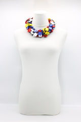 Mondrian Collection - 2x2 cm Recycled Wood Squares Necklace - Jianhui London