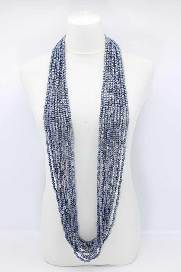 10 strand - 5 x 6 mm wooden beads Necklace - Hand Painted - Jianhui London