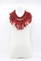 6 x 6 Crystal Fringe Necklace - Jianhui London