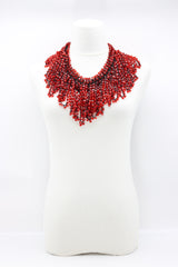 6 x 6 Crystal Fringe Necklace - Jianhui London