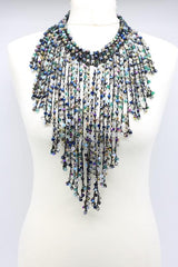 6 x 6 Crystal Fringe Necklaces - Long Tassle - Multi colour - Jianhui London