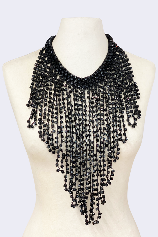 6 x 6 Crystal Fringe Necklaces - Long Tassle - Jianhui London