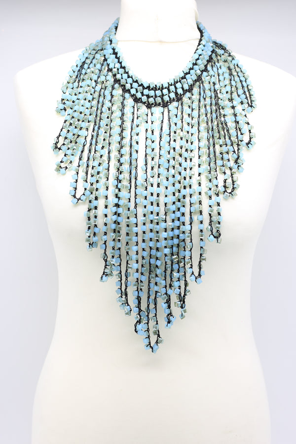 6 x 6 Crystal Fringe Necklaces - Long Tassle - Jianhui London