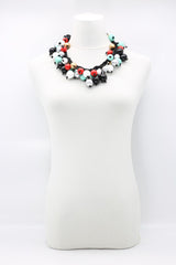 Berry Beads on Cotton Cord Necklace - Long - Jianhui London