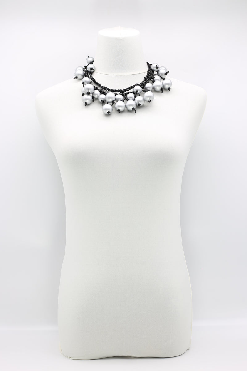 Woven Cord Round Beads Necklaces - Short - Jianhui London