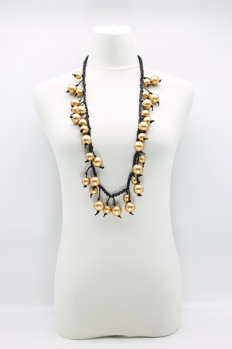 Woven Cord Round Beads Necklaces - Short - Jianhui London