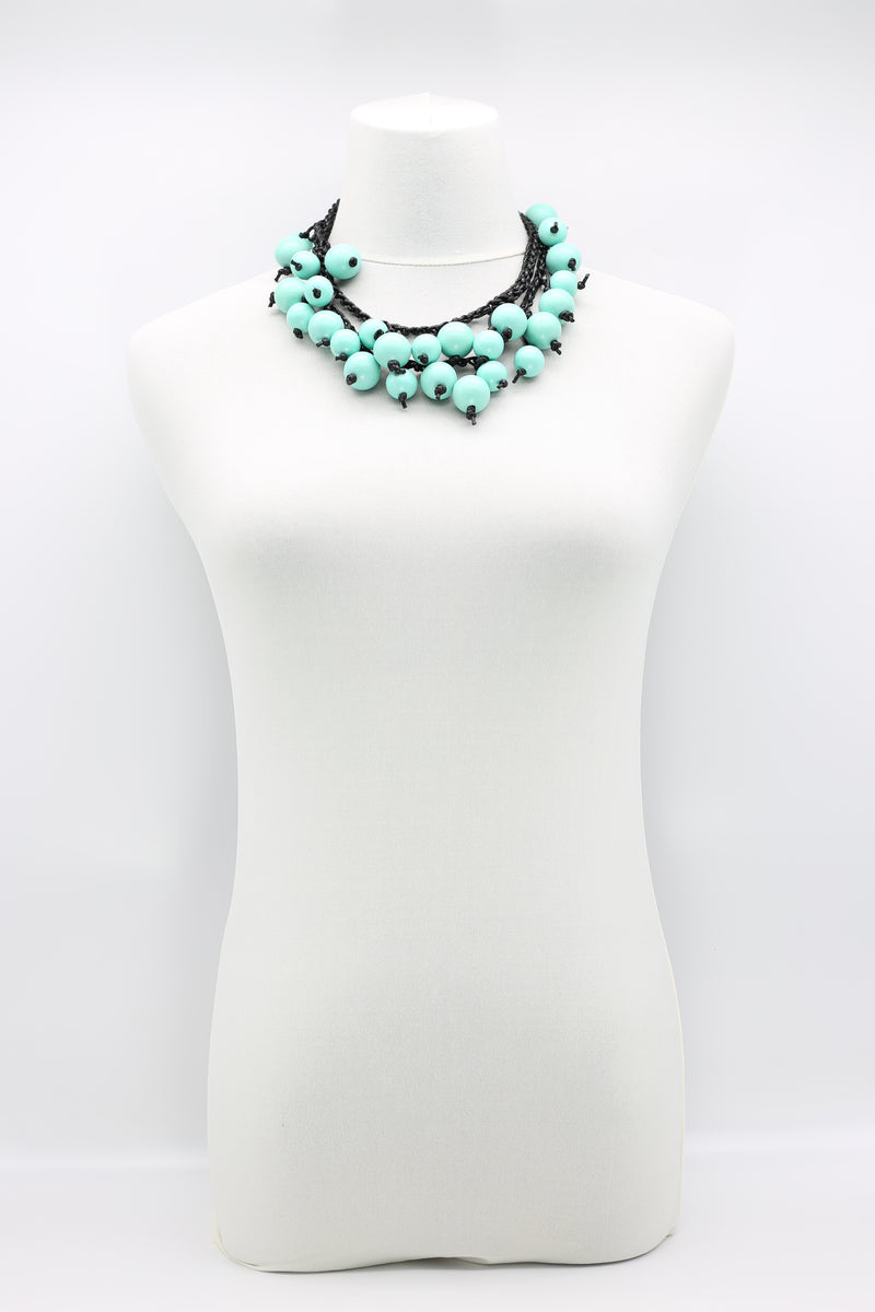 Woven Cord Round Beads Necklaces - Short - Jianhui London