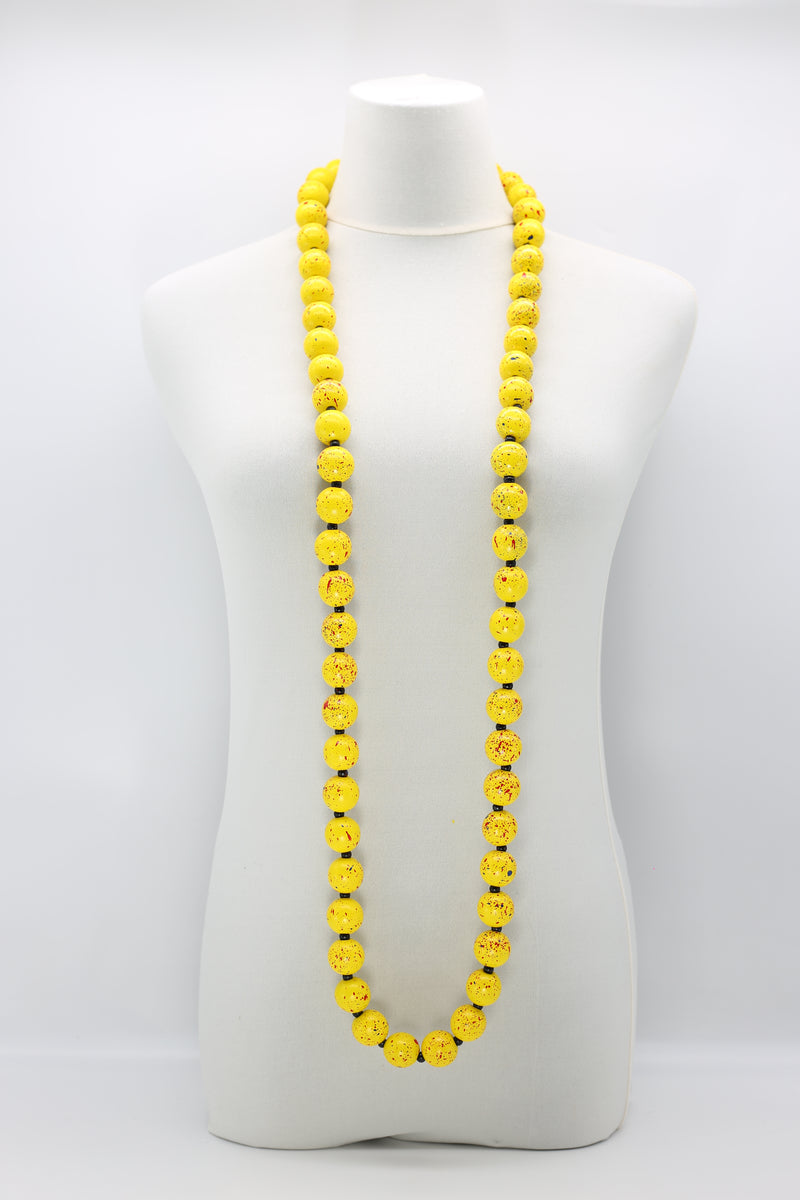 ROUND BEADS NECKLACE - 22MM HAND PAINTED - Jianhui London